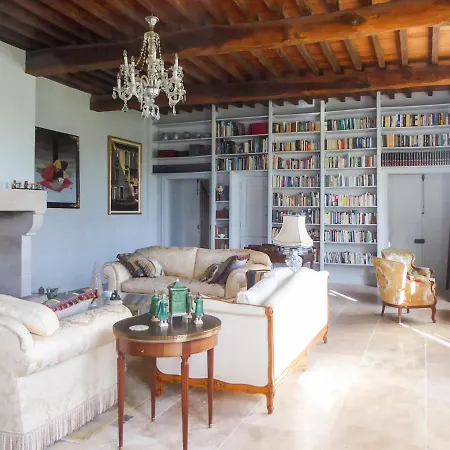 בית נופש Larroque-sur-l'osse Chateau Sleeps 12 Pool Wifi